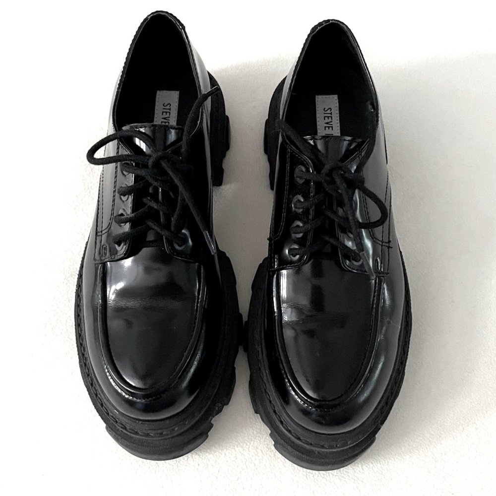 SOLD OFFSITE - Steve Madden Women's Black Oxford Shoes (USA W 8.5)